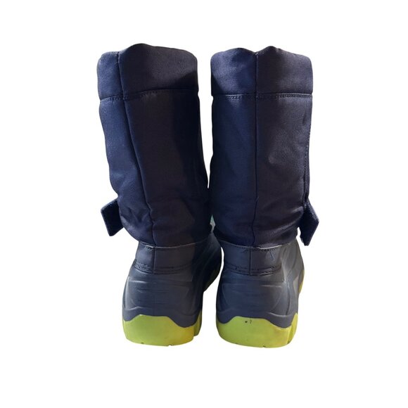 Kids Insulated Winter Snow Boots Drawstring Closure Size 3 Rubber Sole Thermolit - Picture 4 of 8